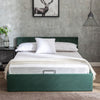 4ft6 Upholstered Bed Frame Fabric Gas Lift Ottoman Storage Beds in Double Green