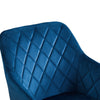 Set of 2 Dining Chairs Velvet Faux Leather Seat Modern Kitchen Chairs