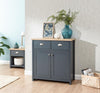 LANCASTER COMPACT SIDEBOARD CUPBOARD CABINET STORAGE UNIT DRAWERS SLATE BLUE