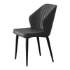 2/4/6pcs Dining Chairs Set Faux Leather Seat Back Metal Legs Kitchen Chair
