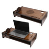 TV Monitor Stand Bamboo Computer Laptop Table Riser Shelf for Home Office Supply