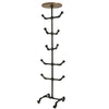 Floor-standing Coat Hat Retail Display Rack Industrial Pipe Design 10-Hook Shop