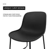 Set of 4 Dining Chairs Plastic Modern Ergonomic Designer Chair Kitchen Office