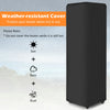 41,000 BTU Propane Patio Heater Rolling Glass Tube Standing Gas Heater w/ Cover