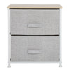 2 Fabric Drawers Bedside Table Nightstand Cabinet Home Bedroom Storage 2 Colors