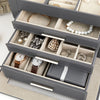 4 Layers Large Jewellery Boxes Storage Organizer Case Cabinet w/Portable Box