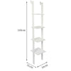 4 Tier Wooden Leaning Ladder Shelves Plant Stand Corner Storage Shelf Bookcase