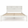 White Solid Wooden Bed Frame 3ft Single 4ft6 Double Size Bed With Drawer Shelves