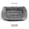 Grey Pet Dog Bed Puppy Cushion House Soft Warm Kennel Blanket Waterproof Nest