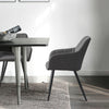 2X Armchair Dining Chairs Velvet Padded Seat Dining Room Kitchen Restaurant