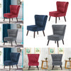 Retro/Vintage Tub Accent Chair Upholstered Padded Armchair Lounge Fabric Sofa UK