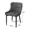 Set of 2 Faux Leather/Suede Dining Chairs Metal Legs Reception Restaurant Chair
