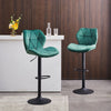 2 Pcs Bar Stools Bar Chair Breakfast Stools Kitchen Leather Adjustable Swivel