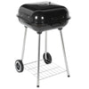 Portable Charcoal Barrel BBQ Grill Garden Barbecue Mini Smoker W/Wheels