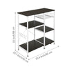 3-Tier Microwave Stand Storage Kitchen Cart Oven Baker's Rack Shelf Organizer UK