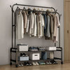 Heavy Duty Clothes Rail Home Shop Garment Hanging Display Stand Rack On Wheels