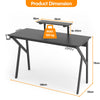 K- Shaped Gaming Computer Desk Adjustable Ergonomic Workstation Racing Table