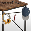 120cm Long Desk Industrial Computer Table w/ Headphone Hook Pocket for Writing