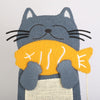 Vertical Scratching Board Cartoon Cat Eating Fish Grinding Claw Scrtacher Mat