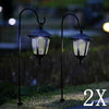 2PCS Solar LED Shepherd Style Hanging Garden Lantern Coach Outdoor Lamp Lights