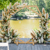 UK Stunning Double-Hexagon Wooden Wedding Arch Backdrop Stand Archway Arbor Boho