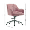 Crushed Velvet Office Chair Accent Swivel Computer Home Chairs Height Adjustable