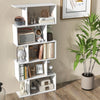 S-Shaped Display Bookshelf 5 Tiers Freestanding Storage Shelf Organiser Home