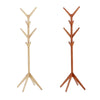 Hooks Wooden Coat Hat Clothes Umbrella Floor Standing Stand Tree Furniture Rack