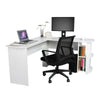 L-shaped Computer Desk Corner Table Workstation Home Office Furniture w/Shelves