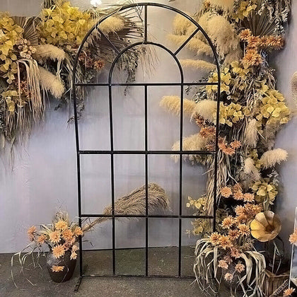 Window Style Wedding Arch Metal Backdrop Flowers Stand Rack Balloon Background