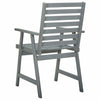 Outdoor Dining Chairs 4 pcs Grey Solid Wood Acacia Q8P0