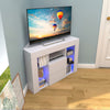 RGB LED Corner TV Unit Stand Cabinet Light Modern White High Gloss Doors & Matt