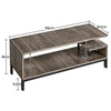 Industrial TV Table Wood TV Stand Console Cabinets with Shelves for Living Room