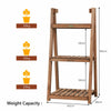 3 Tier Wooden Plant Stand Folding Flower Shelf Display Ladder Free Standing
