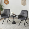 2pcs Swivel Accent Chair Velvet Upholstered Armchair Dining Chairs Desk Chair NS