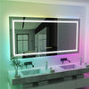 Extral Large Rectangular RGB Light LED Bathroom Mirror Illuminated Makeup Mirror