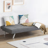 3 Seater Convertible Fabric Sofa Bed Adjustable Lounger Grey Cushioned Sofabed