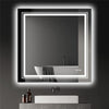 800x800mm Illuminated Bathroom Mirror Dimmable LED Light Vanity Makeup Anti Fog