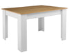 Wood Dining Table and Chairs 4 / 6 Set Pu Leather Seat Kitchen Room Furniture