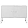 Metal Cabinet 2 Doors Storage Cupboard Console TV Stand File Box for Living Room