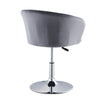 1x Barstool Velvet Padded Bar Stool Metal Base Salon Breakfast Chair Adjustable