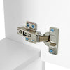 White Bathroom Mirror Cabinet Wall Mounted Storage LED Unit Corner Wooden Shelf