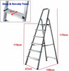 Folding 2 3 4 Step Ladder Safety Non Slip Mat Tread Foldable Kitchen Home DIY