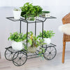 Iron Thicken 6 Position Planting Plant Flower Pot Stand Rack Shelf Spring Summer