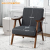 Modern Accent Chair Upholstered Leisure Chair Lounge Chair Rubber Wood Armrests