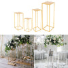 Metal Flower Rack Wedding Party Art Geometric Column Vases Stand Top Props Decor