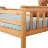 Double Bunk Bed 3FT Single Bed With Stairs For Kids Children Pine Wooden Frame