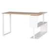 L-Shaped Computer Desk Corner Writing Study Workstation with shelves Home Office