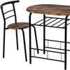 3pcs Dining Table Set and 2 Stools Breakfast Bar for Dining Room/ Kitchen QR