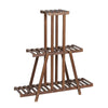 3 Tier Wood Plant Stand Tapered Design Pot Holder Shelf Exhibiting Ladder Rack